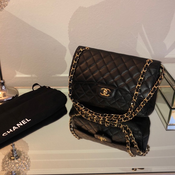 CHANEL Handbags - Authentic Chanel Caviar Jumbo Bag